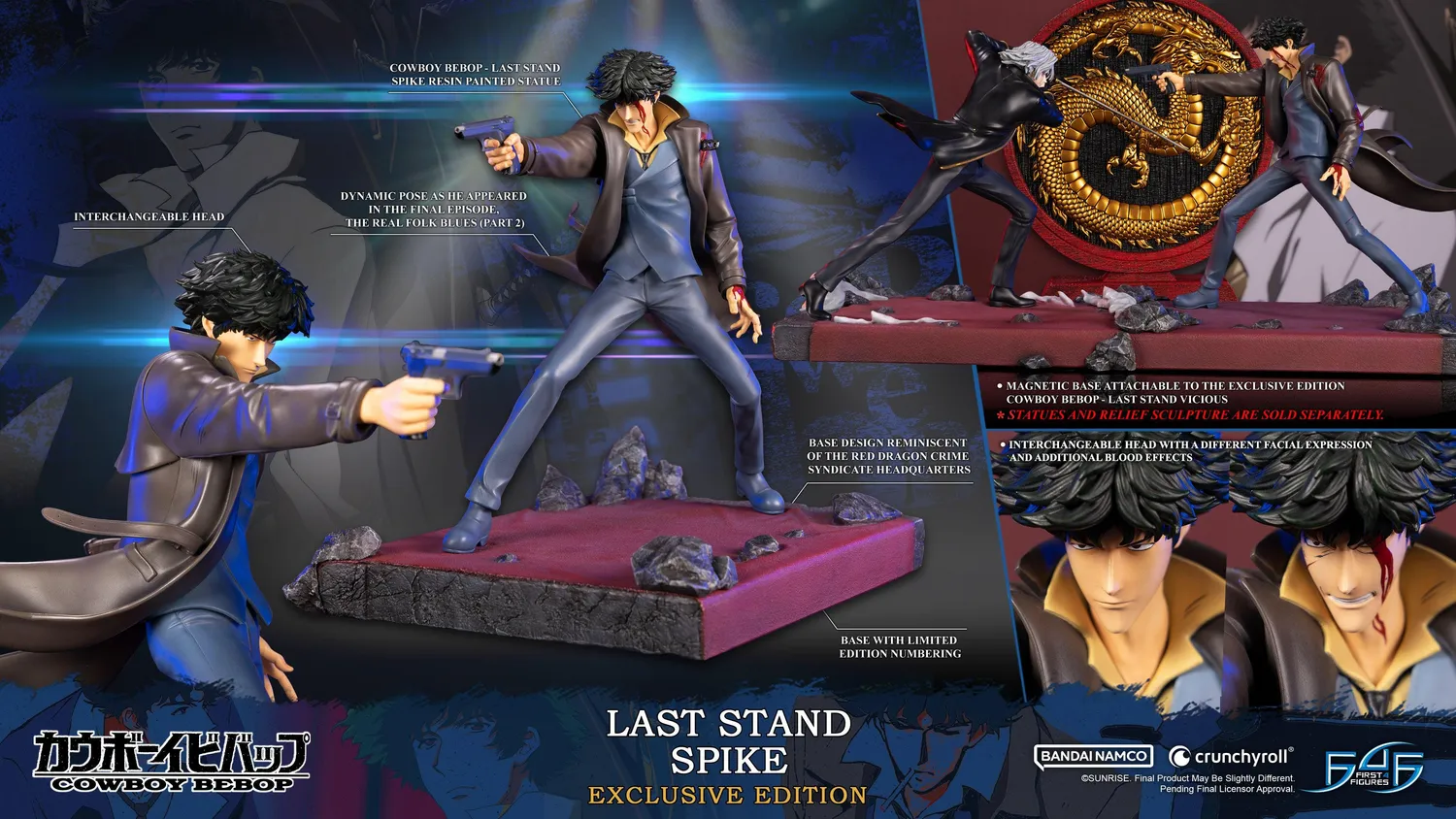 First 4 Figures Cowboy Bebop Spike statuetă Exclusive rășină