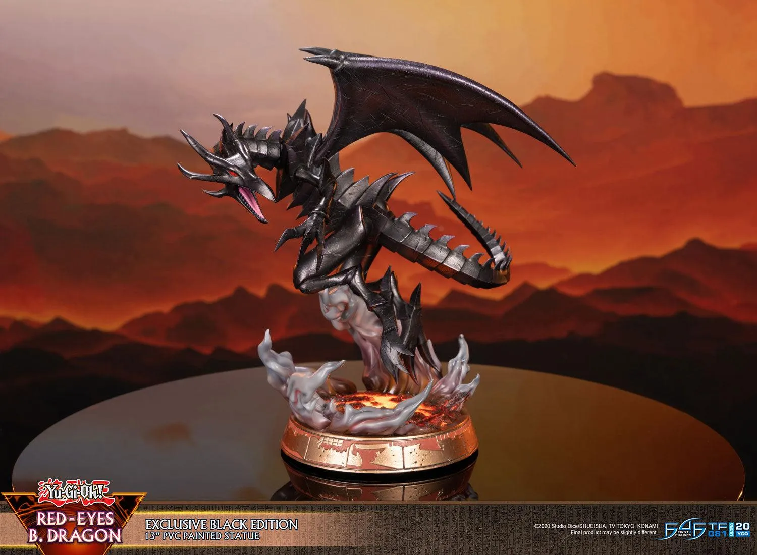 First 4 Figures Yu-Gi-Oh! Red-Eyes statueta Black Edition LED