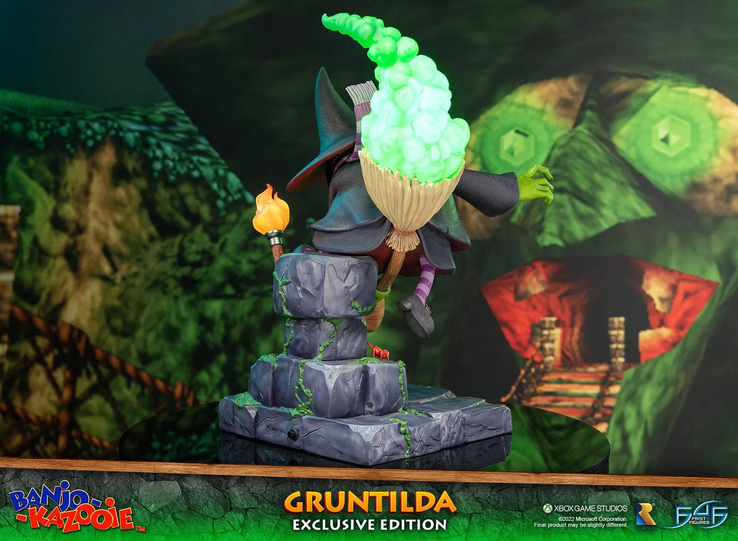 First 4 Figures Banjo-Kazooie Gruntilda statueta Exclusive LED