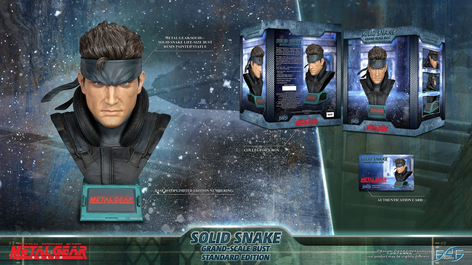 First 4 Figures Metal Gear Solid Snake bust Grand-Scale 31 cm