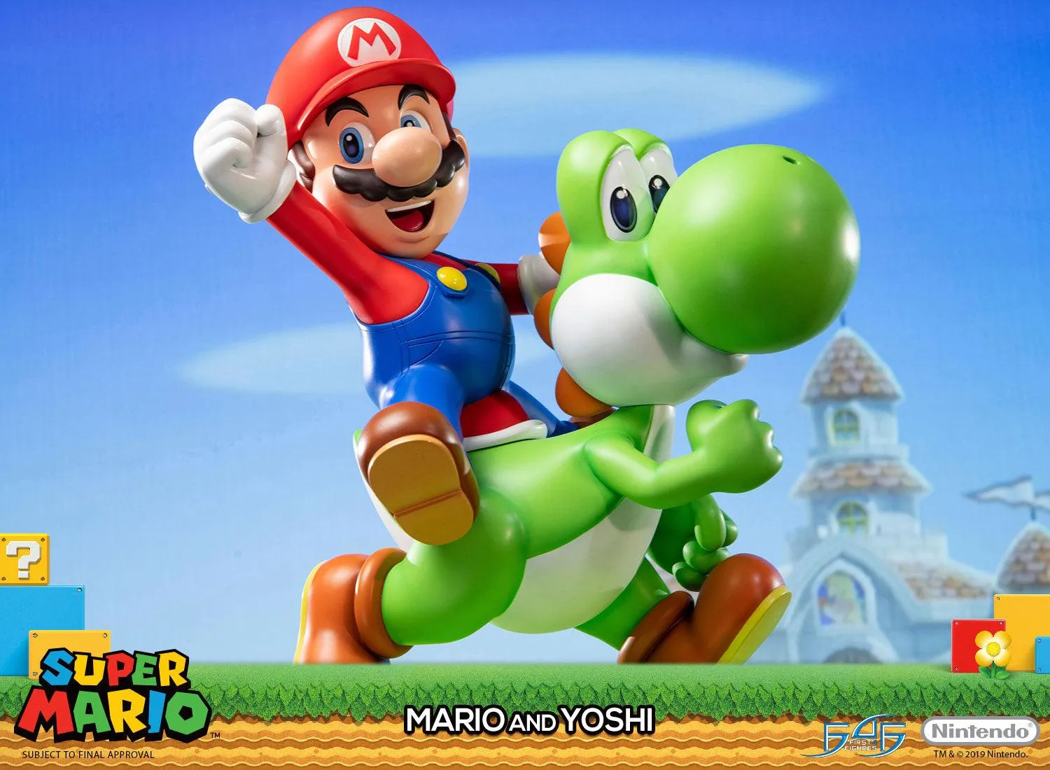 First 4 Figures Mario and Yoshi figurină Standard rășină
