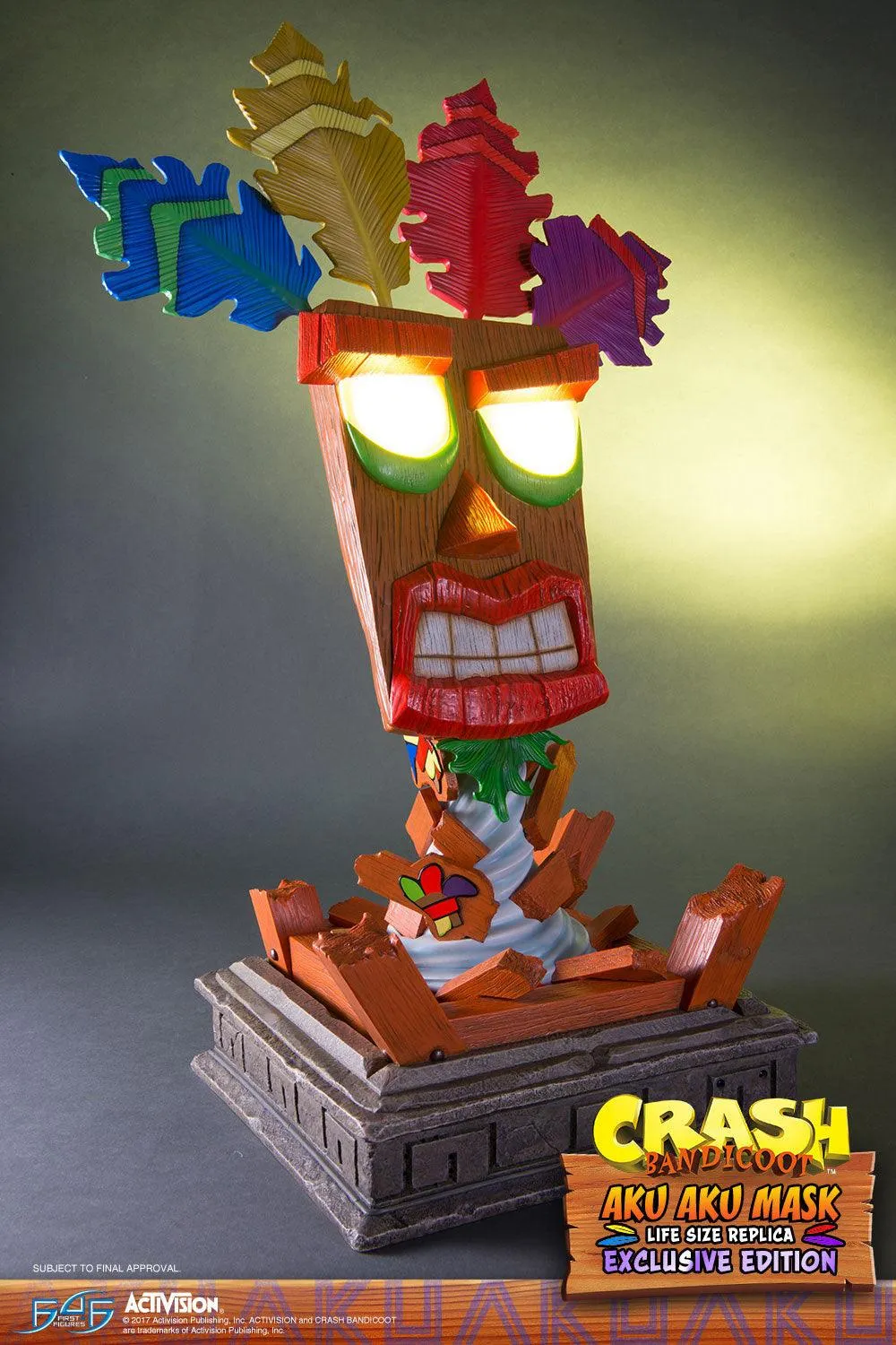 First 4 Figures Aku Aku mască life-size Exclusive cu LED