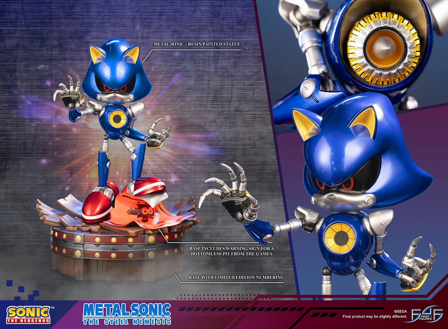 First 4 Figures Sonic Metal Sonic statueta rasina editie limitata