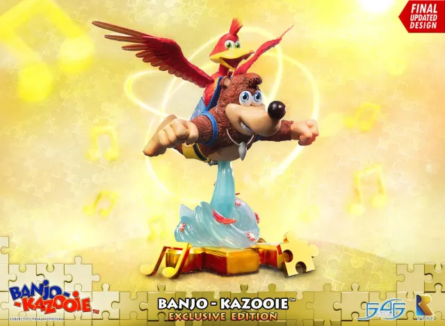 First 4 Figures Banjo-Kazooie Exclusive statueta Jiggy auriu zbor