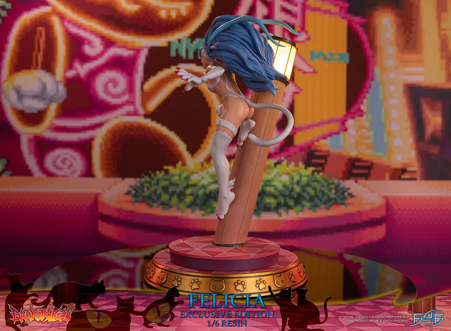 First 4 Figures Darkstalkers Felicia statueta Exclusive LED