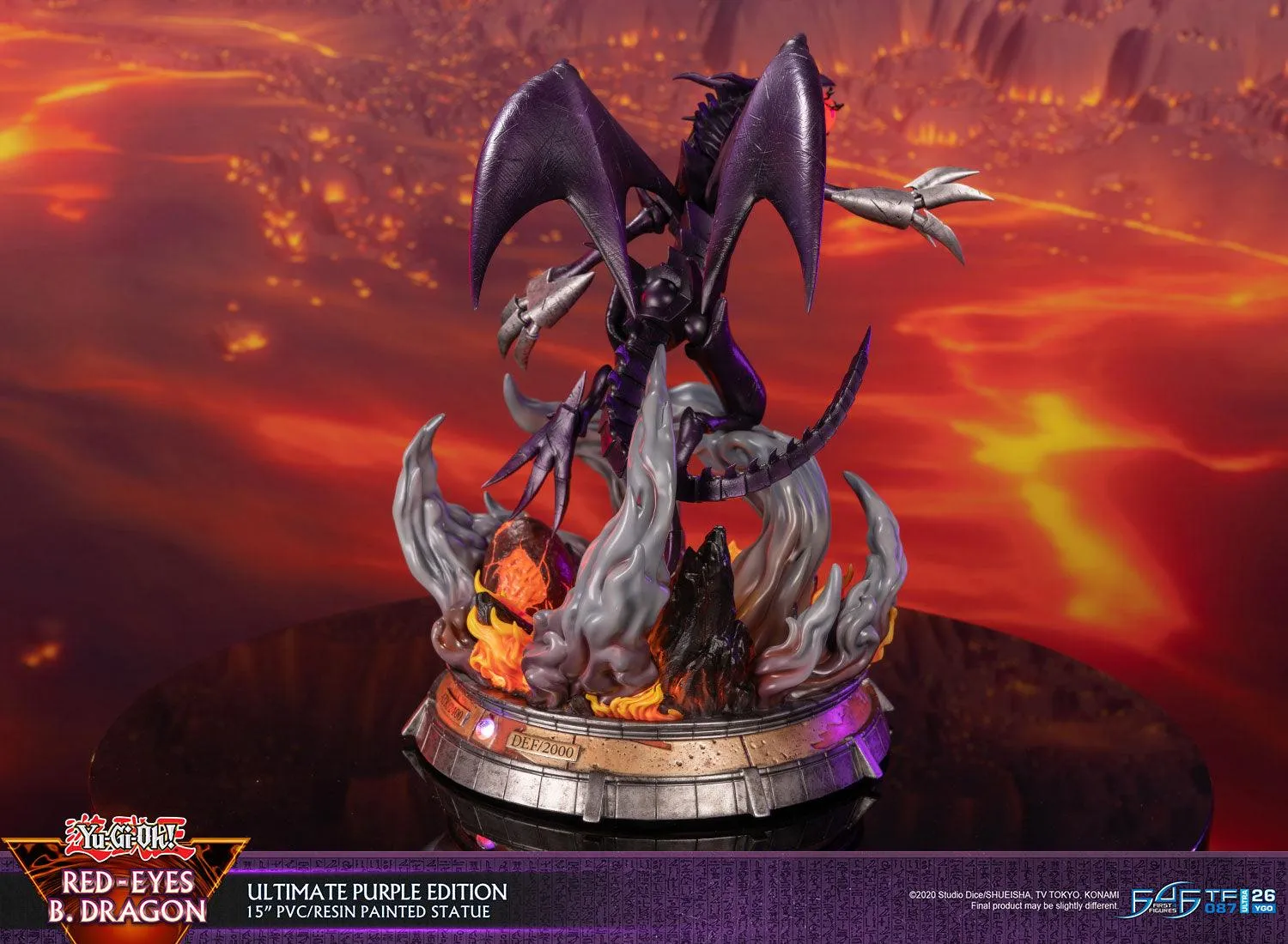 First 4 Figures Yu-Gi-Oh Red-Eyes Dragon statueta Ultimate Purple