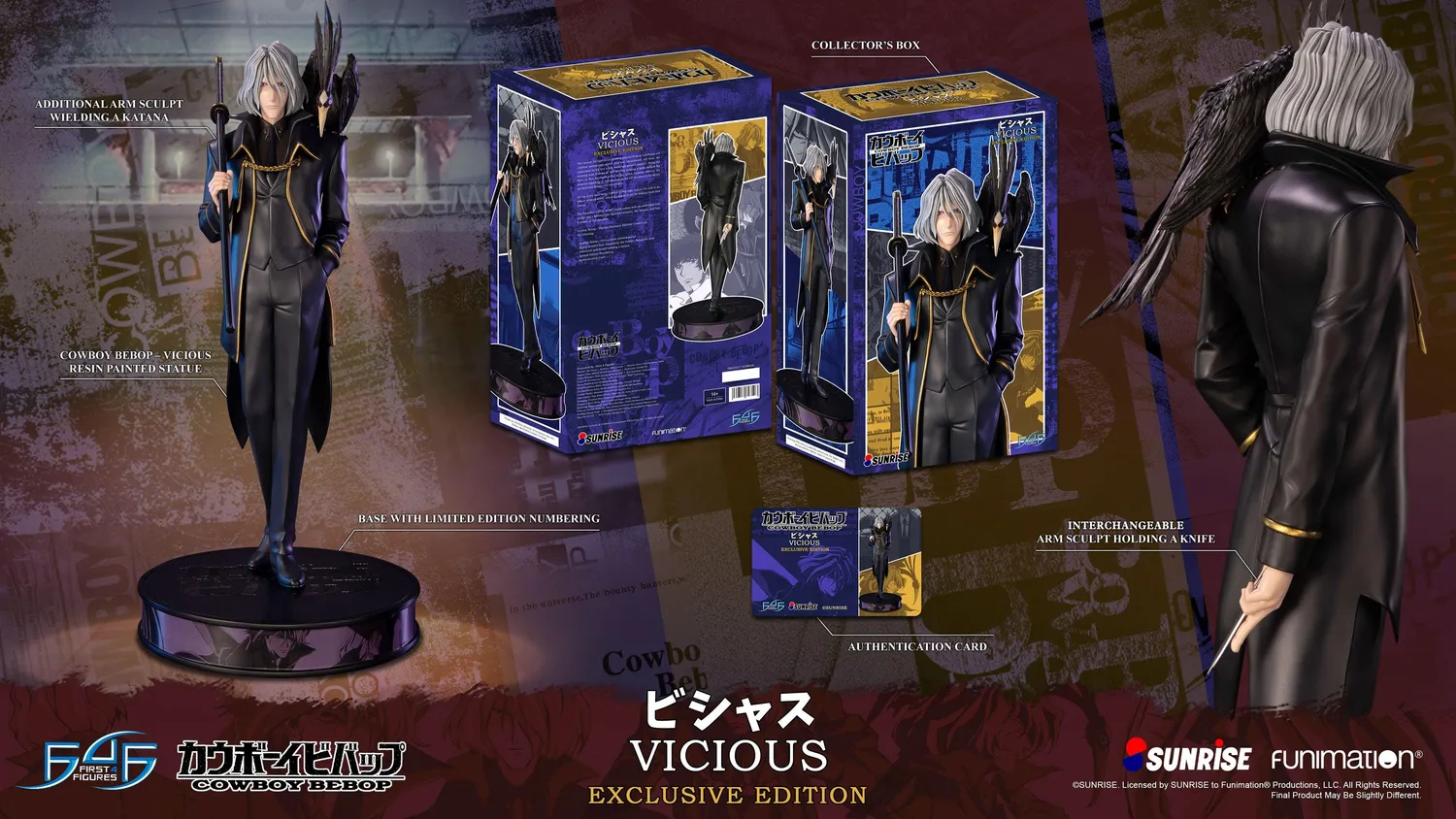 First 4 Figures Cowboy Bebop Vicious statuetă Exclusive 56 cm