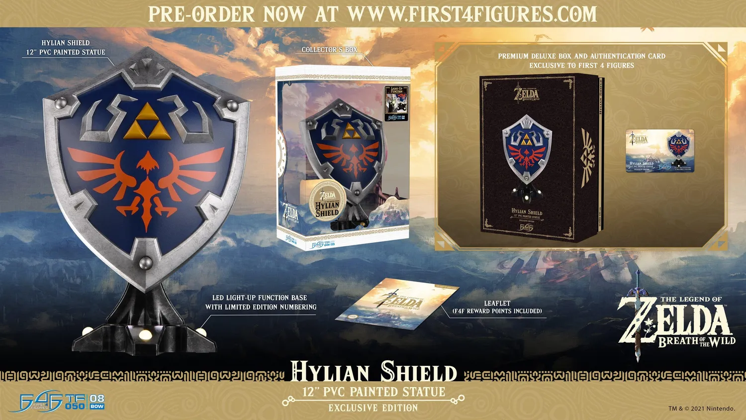 First 4 Figures Zelda Hylian Shield scut Exclusive LED