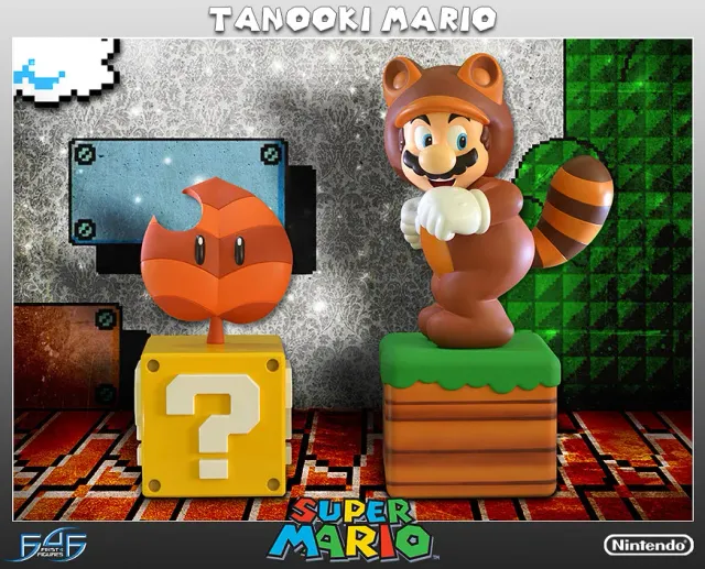 First 4 Figures Super Mario Tanooki Mario statuetă exclusivă