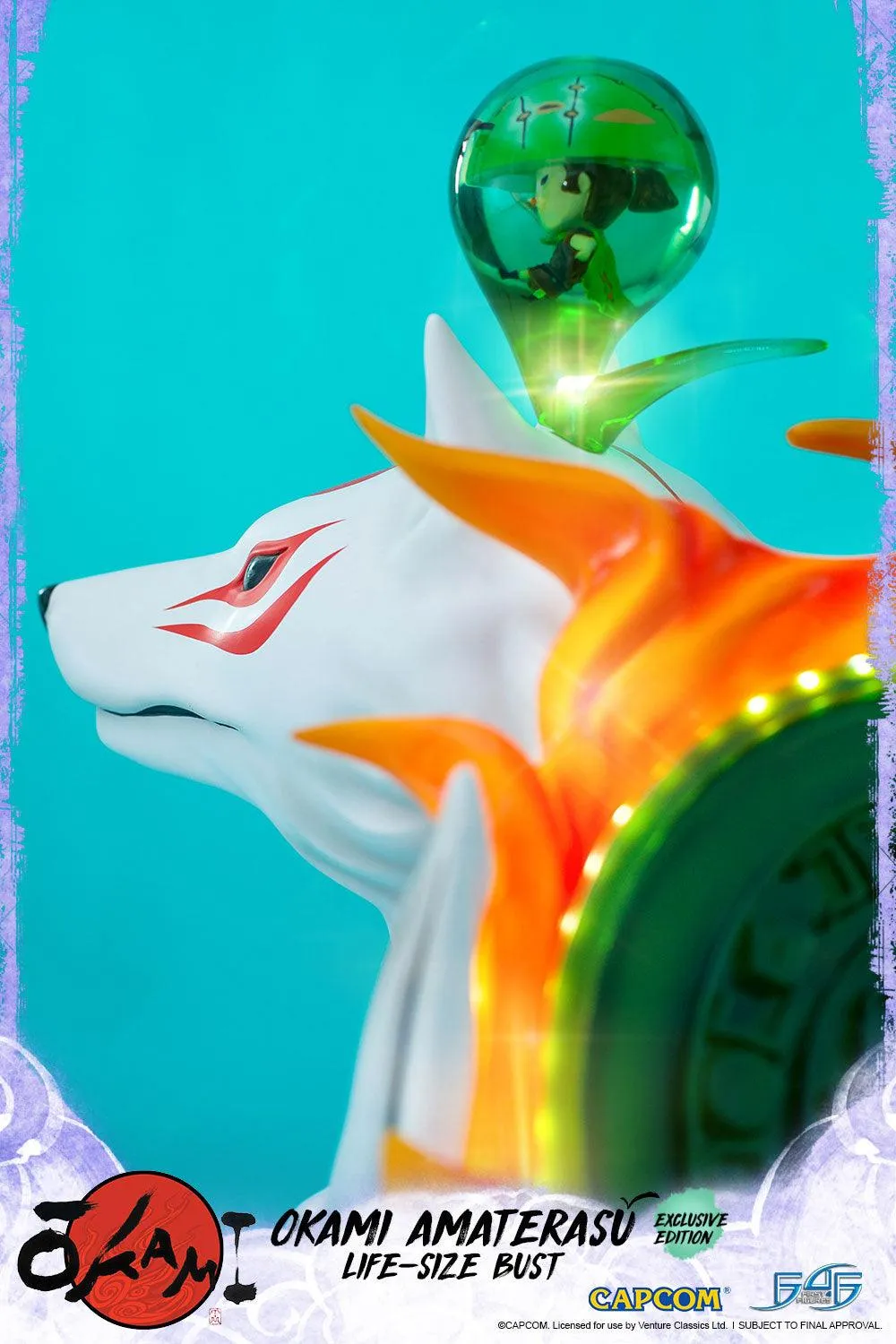 First 4 Figures Okami Amaterasu Bust exclusiv mărime naturală