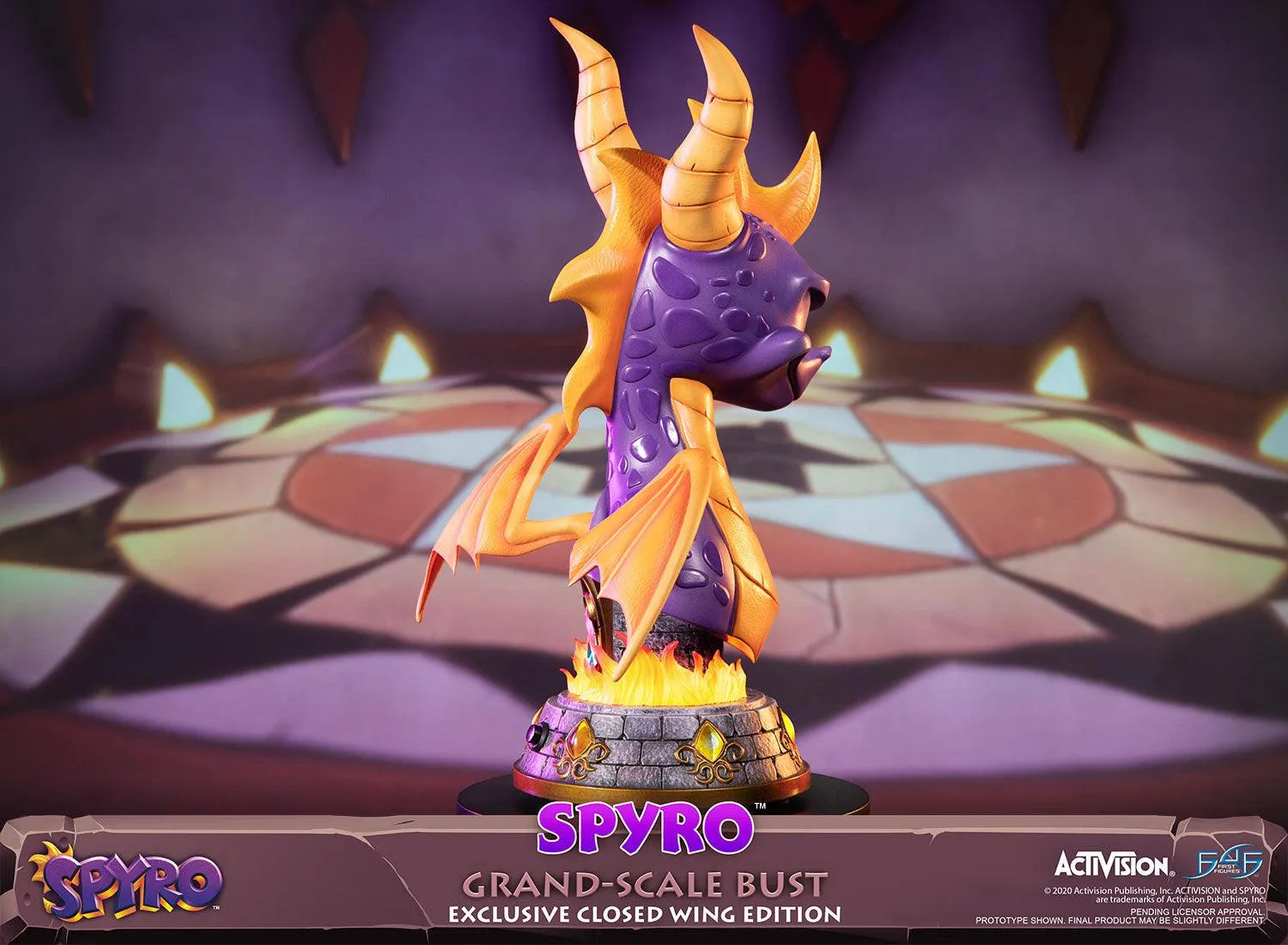 First 4 Figures Spyro Grand-Scale Bust statuetă Closed Wing Edition