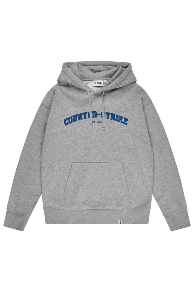 ESL College Hoodie hanorac gri CS bumbac 320 GSM