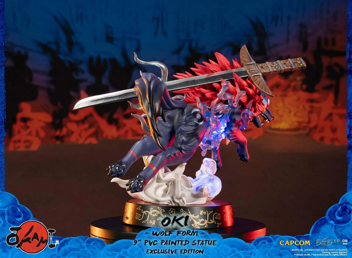 First 4 Figures Okami Oki Wolf statuetă PVC Exclusive LED