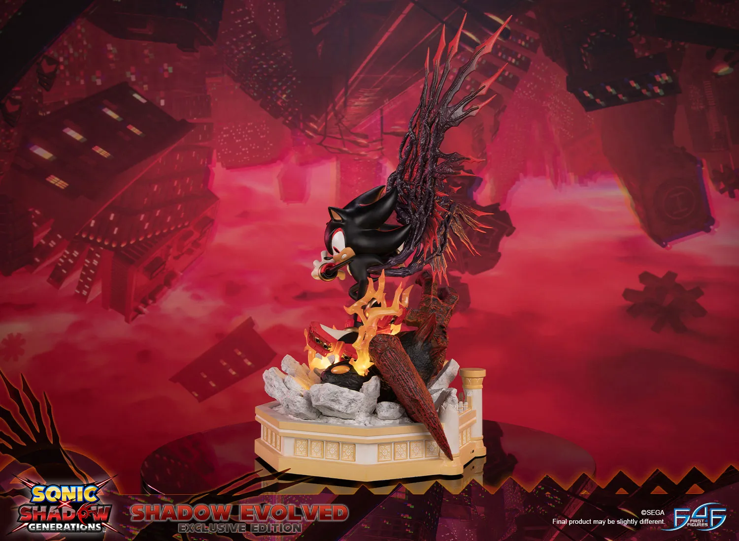 First 4 Figures Sonic Shadow Evolved statueta Exclusive LED