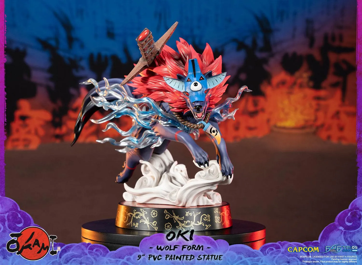First 4 Figures Okami Oki Wolf Form statueta PVC Standard glow