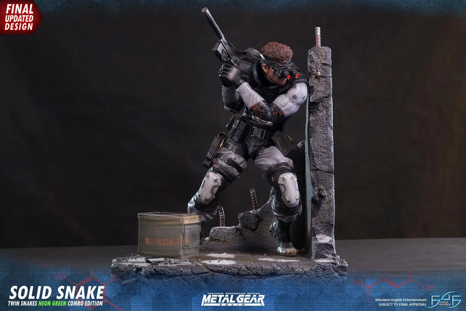 First 4 Figures Solid Snake Twin Snakes statueta Neon Green Combo