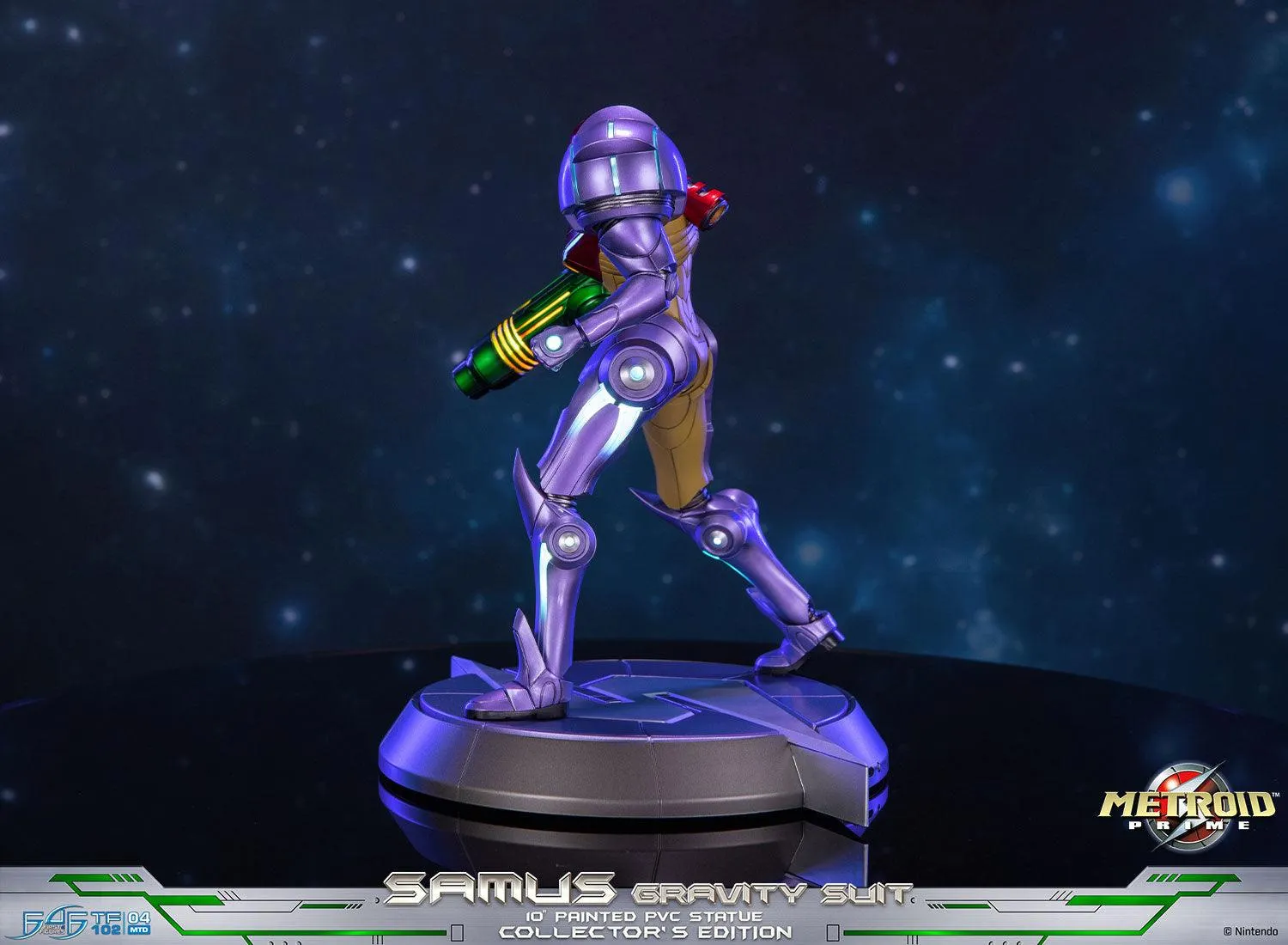 First 4 Figures Metroid Prime Samus Gravity Suit statueta Collector LED