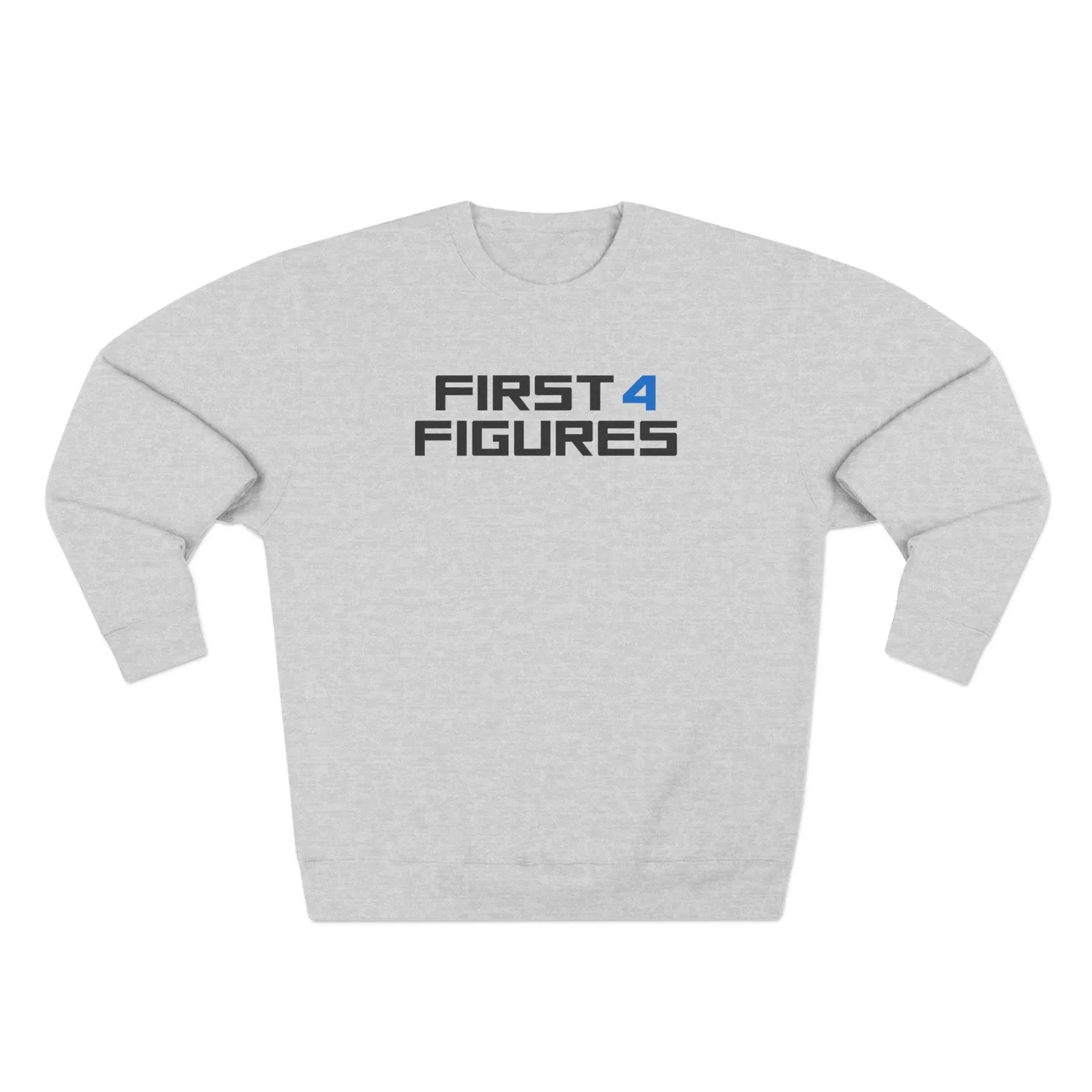 First 4 Figures Logo Premium Crewneck hanorac negru bumbac