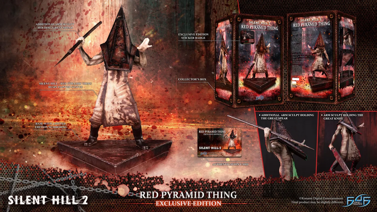 First 4 Figures Silent Hill 2 Red Pyramid Thing statuetă Exclusive