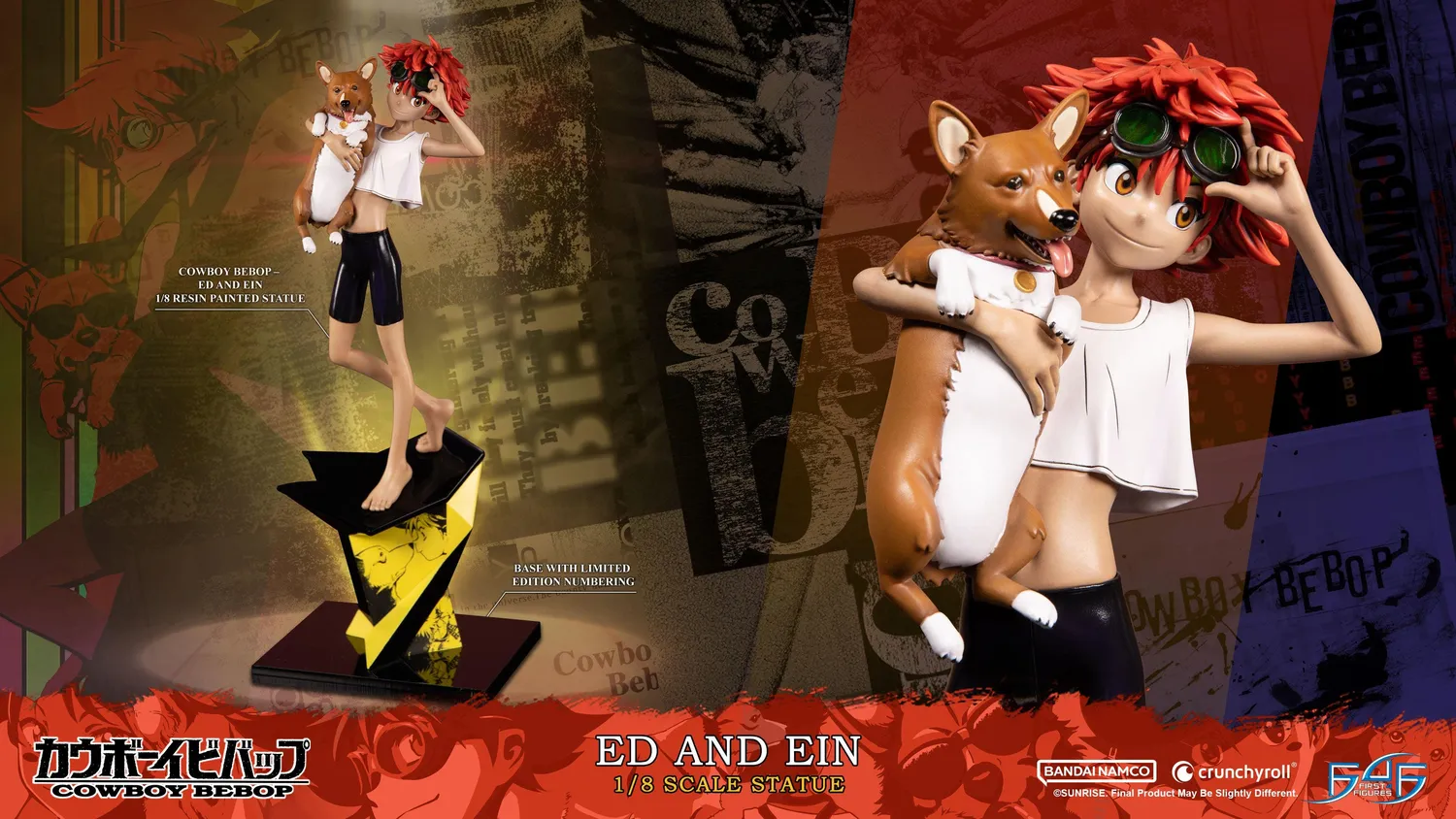 First 4 Figures Cowboy Bebop Ed and Ein figurină 1/8