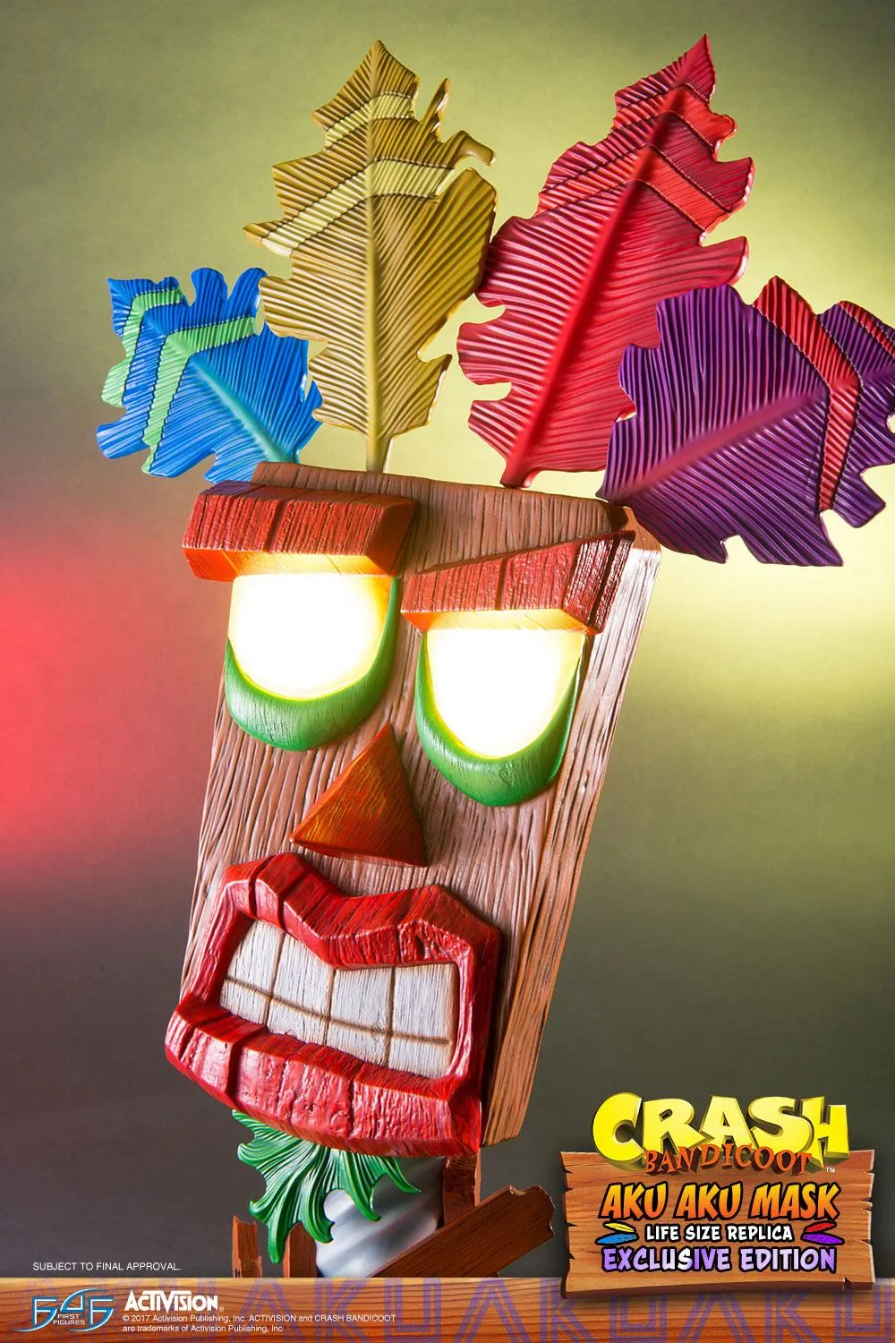 First 4 Figures Aku Aku mască life-size Exclusive cu LED