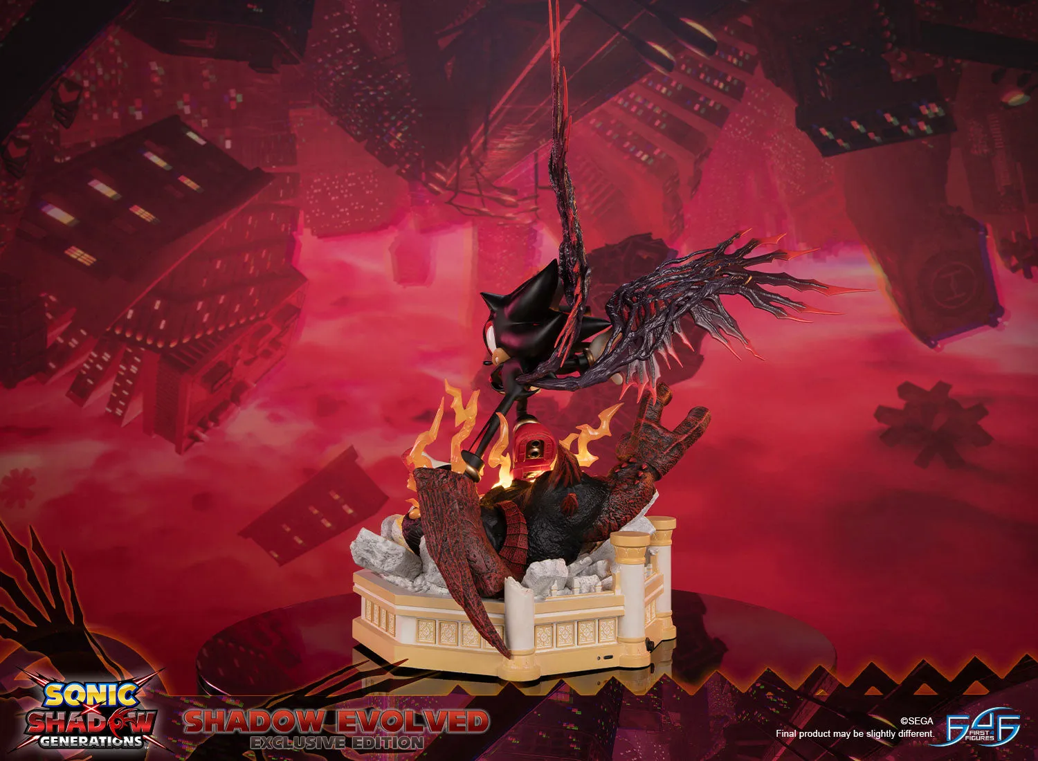 First 4 Figures Sonic Shadow Evolved statueta Exclusive LED