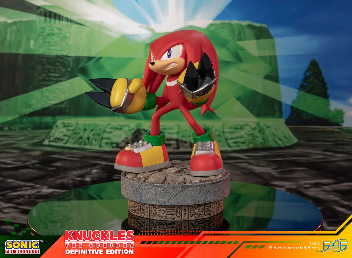 First 4 Figures Sonic Knuckles statueta Definitive LED smarald