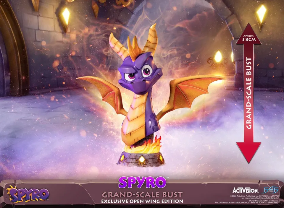 First 4 Figures Spyro Bust statueta Exclusive aripi LED