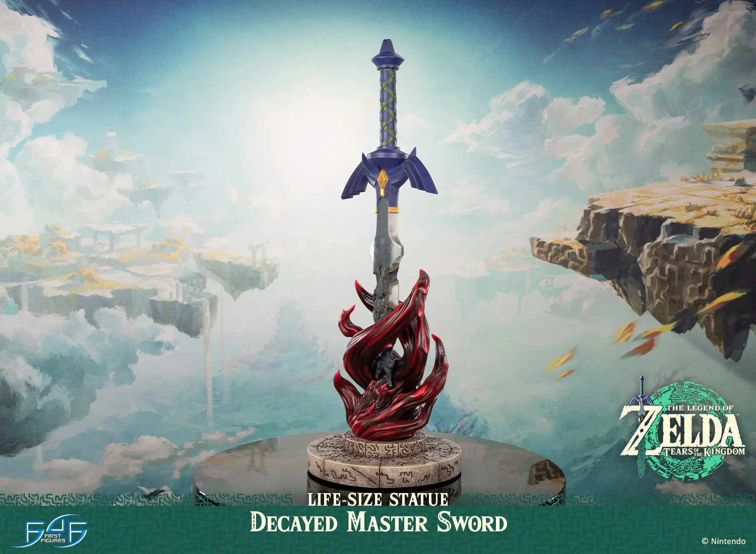 First 4 Figures Zelda Decayed Master Sword statuie life-size