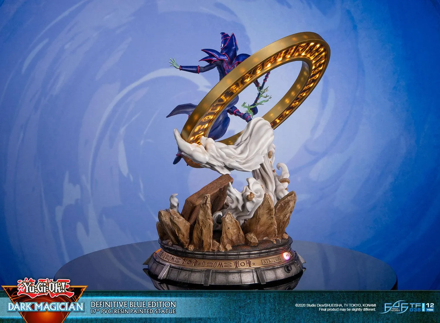 First 4 Figures Yu-Gi-Oh Dark Magician statueta Definitive Blue