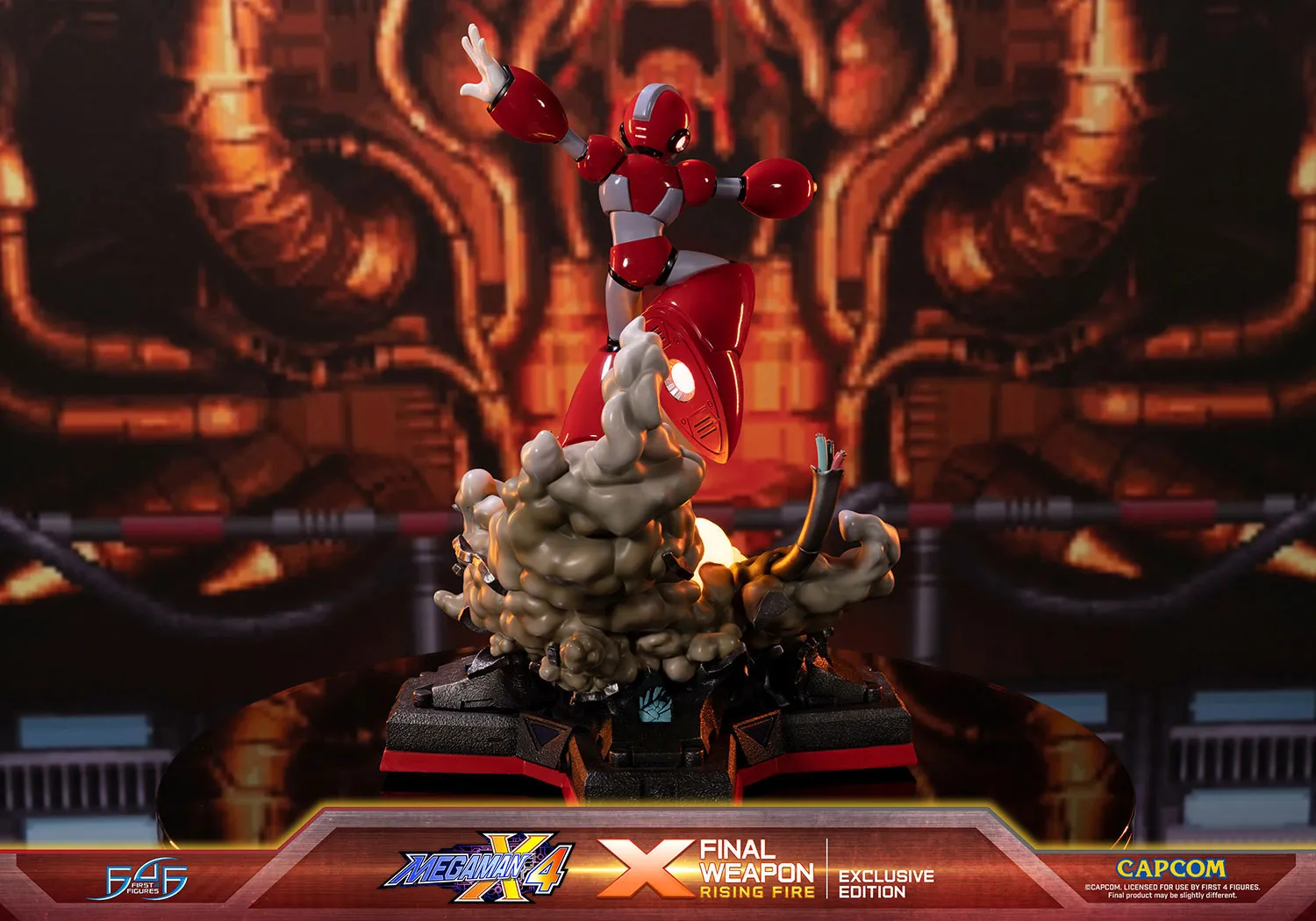 First 4 Figures Mega Man X4 X Final Weapon statuetă Rising Fire LED
