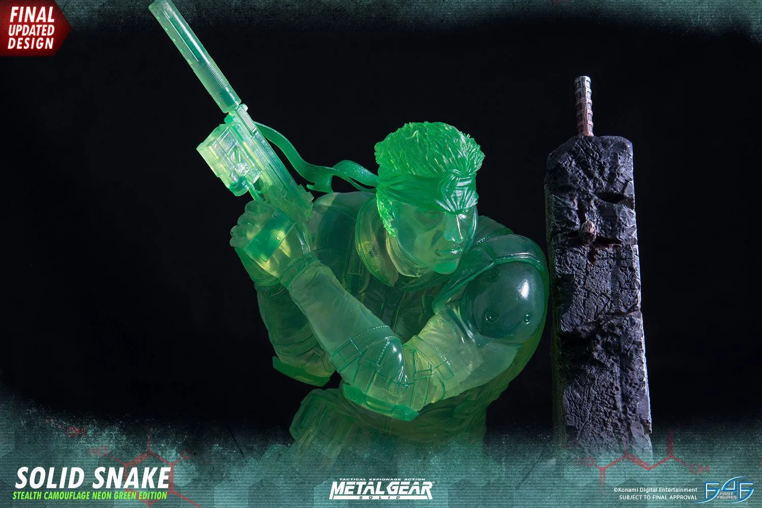 First 4 Figures Solid Snake statuetă Neon Green Stealth