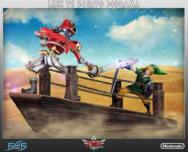 First 4 Figures Zelda Link vs Scervo diorama PVC