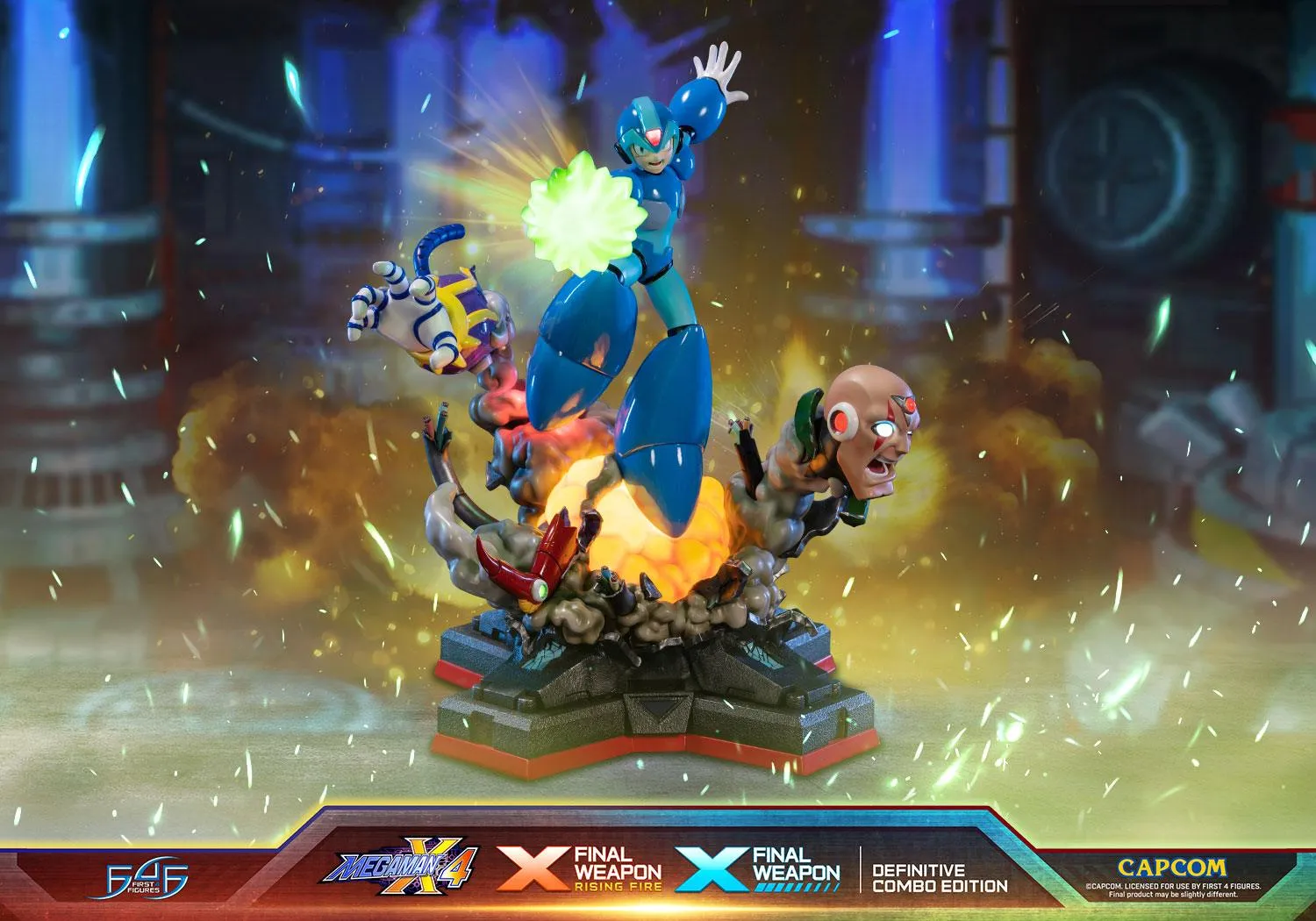 First 4 Figures Mega Man X4 X Final Weapon statuetă Combo 2 buc