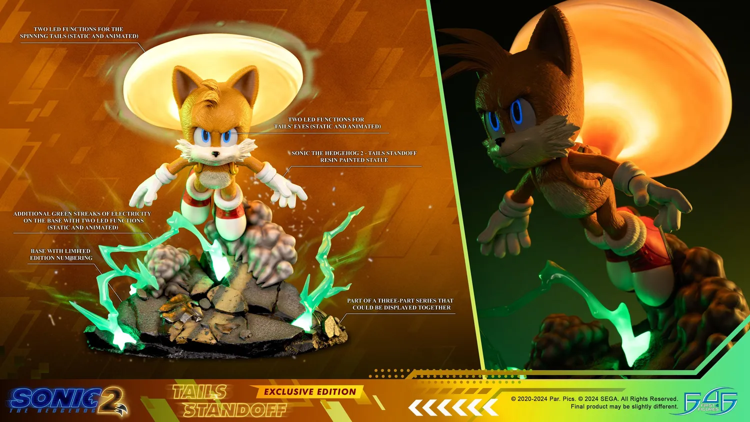 First 4 Figures Sonic 2 Tails Standoff statuetă rășină Exclusive