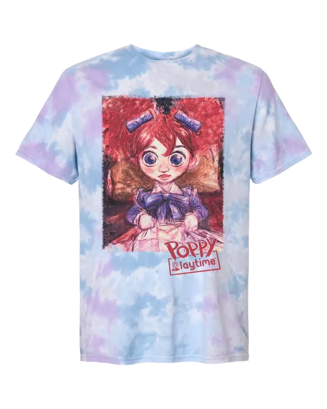 Huggy Wuggy Poppy Playtime Wake Up Poppy tricou tie-dye pastel