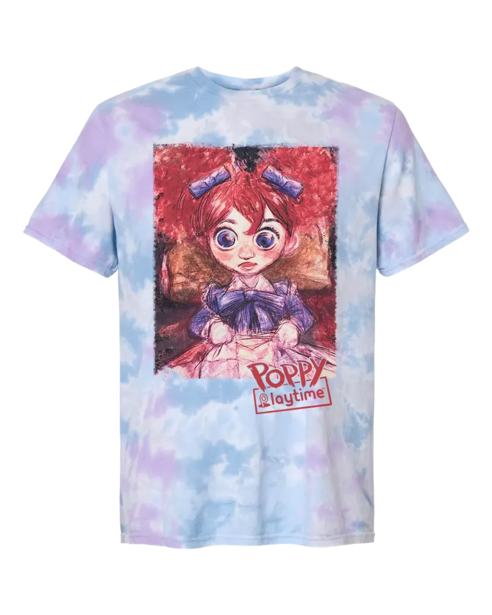 Huggy Wuggy Poppy Playtime Wake Up Poppy tricou tie-dye pastel