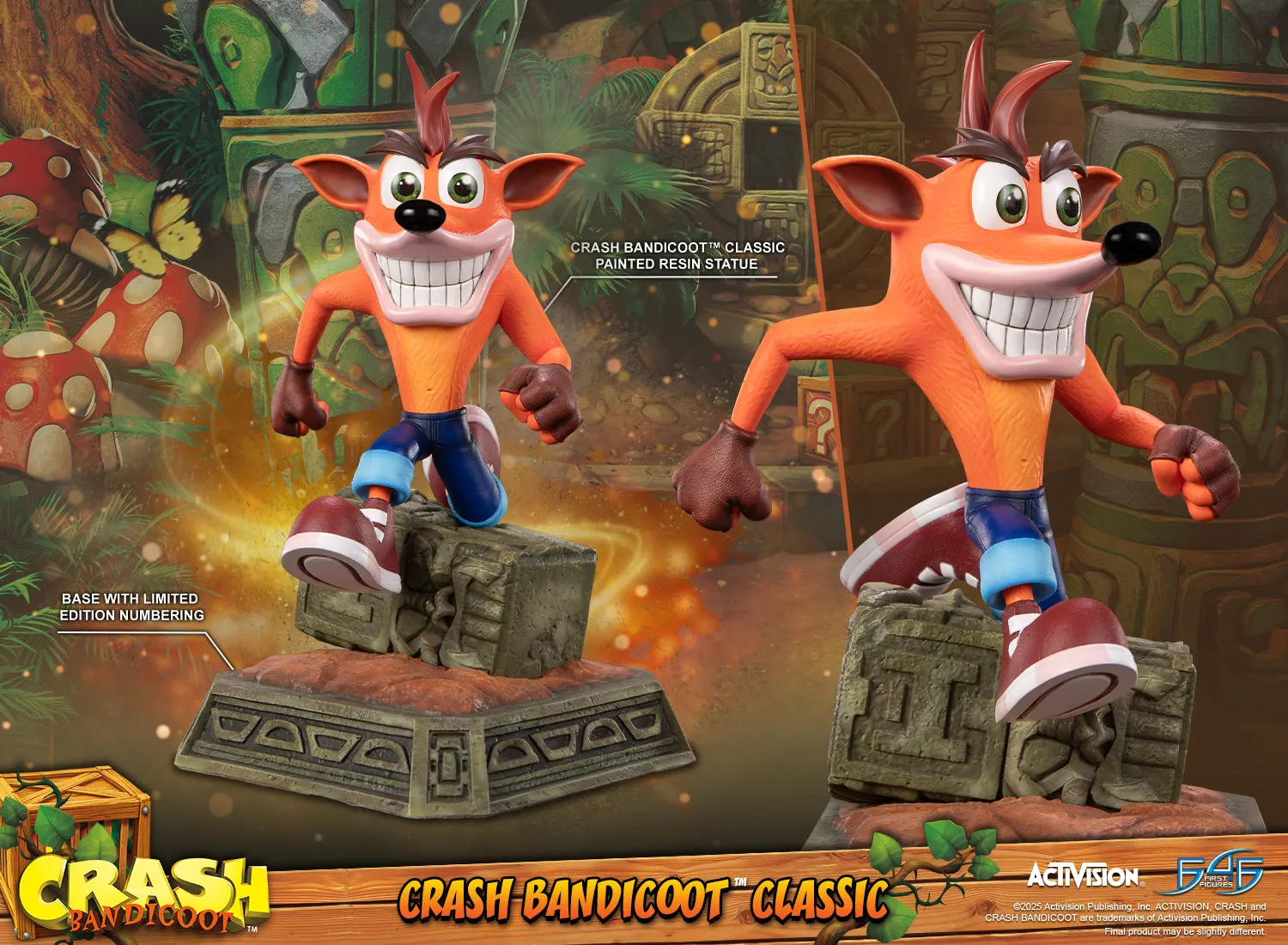First 4 Figures Crash Bandicoot Classic statuetă rășină