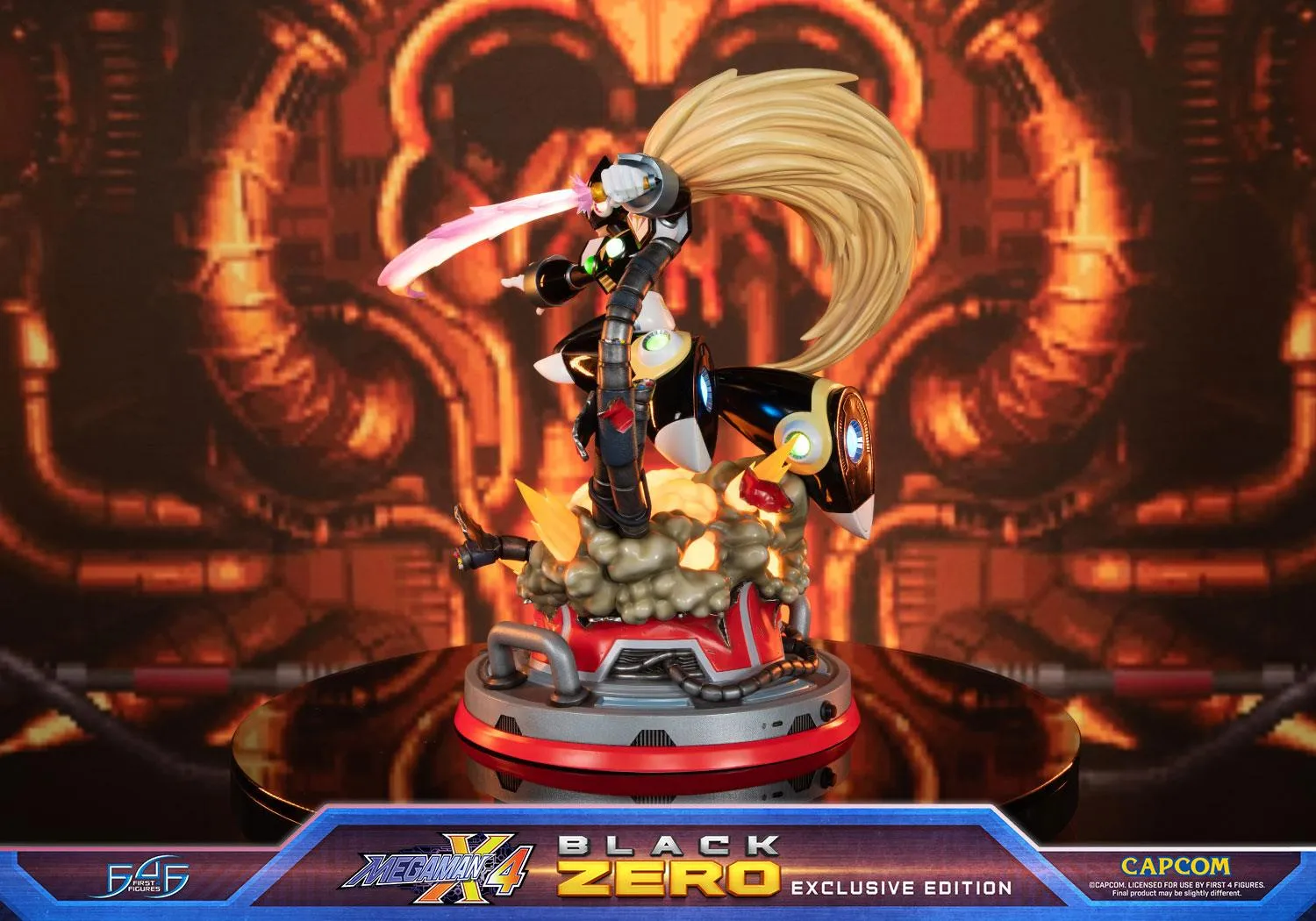 First 4 Figures Mega Man X Black Zero statueta Exclusive LED
