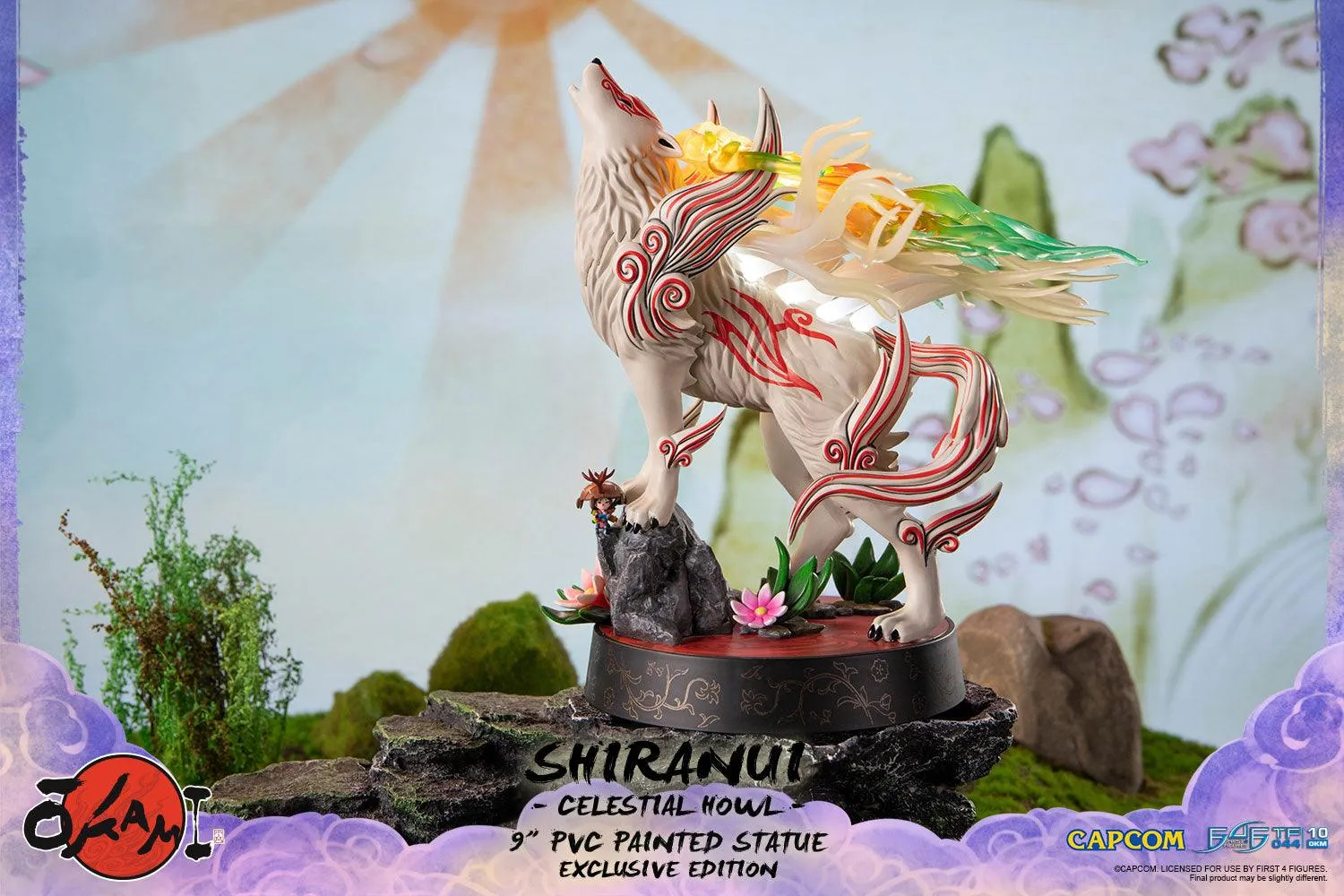First 4 Figures Okami Shiranui statueta PVC Celestial Howl LED