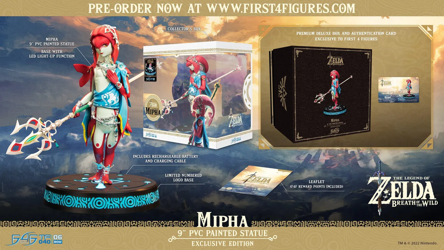 First 4 Figures Zelda Mipha statuetă PVC Exclusive Edition cu LED