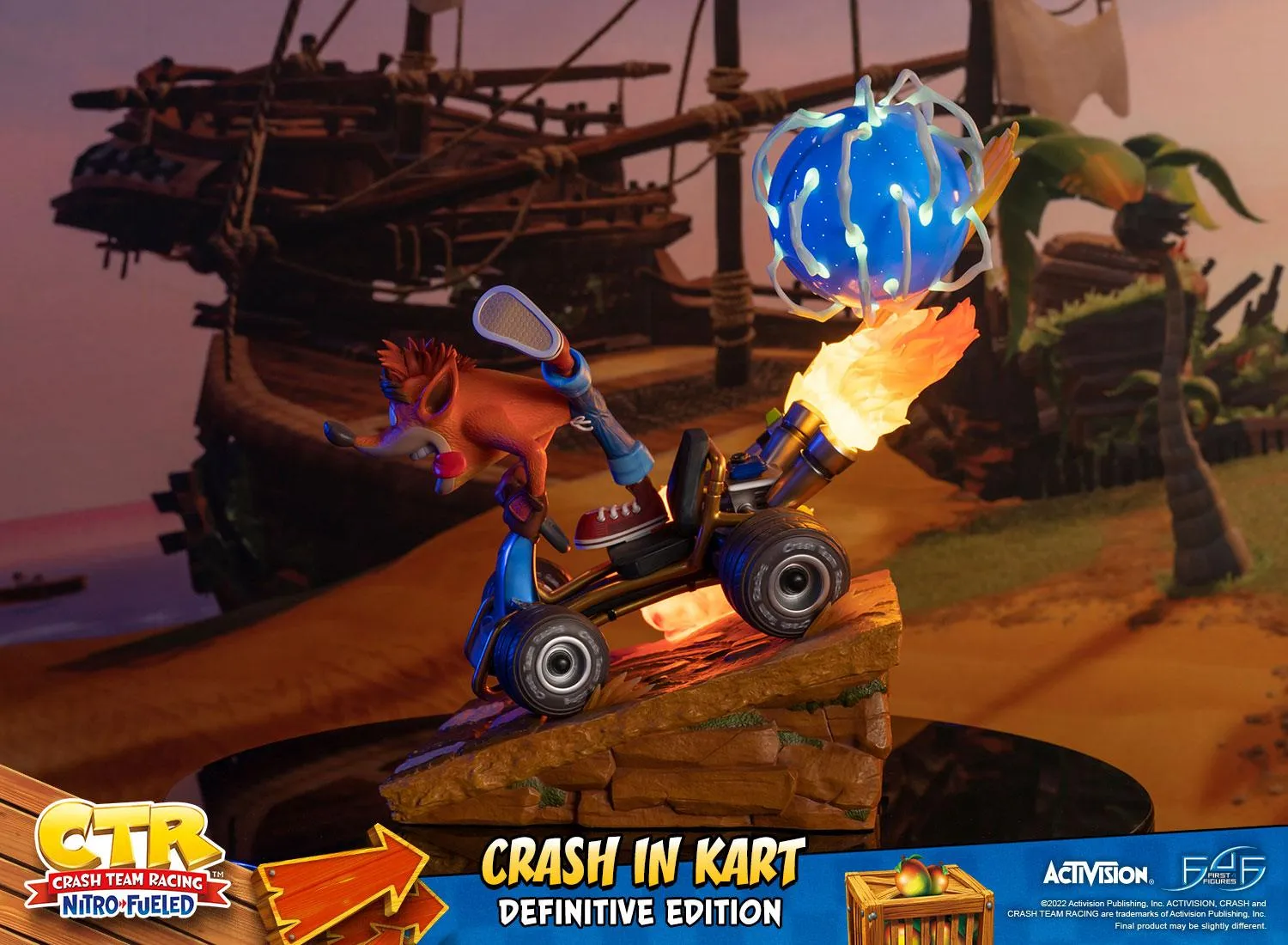 First 4 Figures Crash Kart statueta rasina Definitive Edition