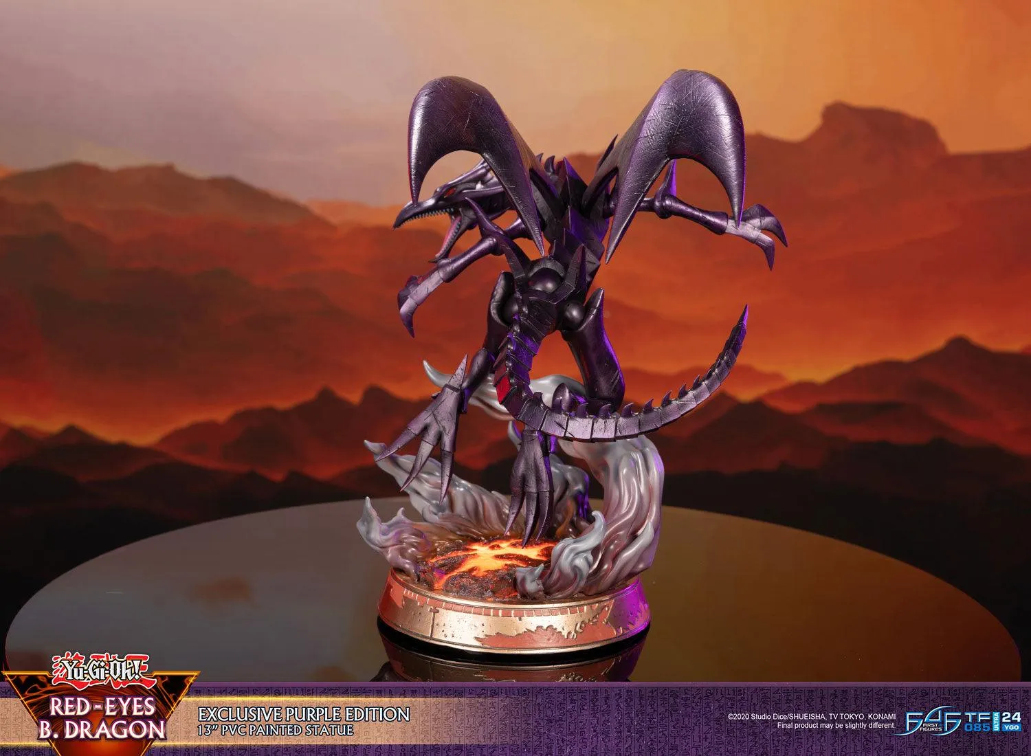 First 4 Figures Yu-Gi-Oh Red-Eyes statueta Purple LED 33 cm