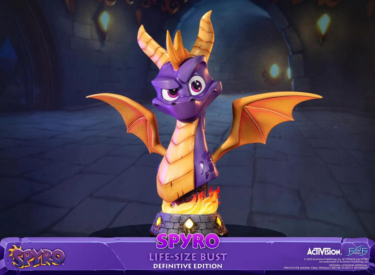 First 4 Figures Spyro Dragon bust Definitive LED aripi