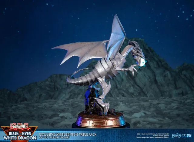 First 4 Figures Blue-Eyes White Dragon statueta Triple Pack