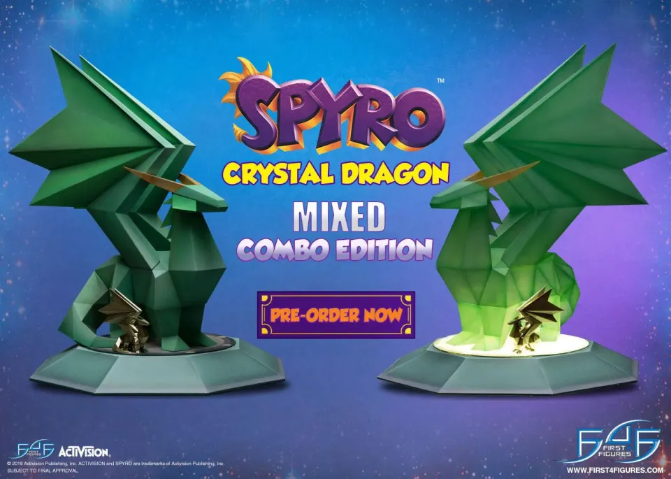 First 4 Figures Spyro Crystal Dragon statueta Mixed Combo 2 buc