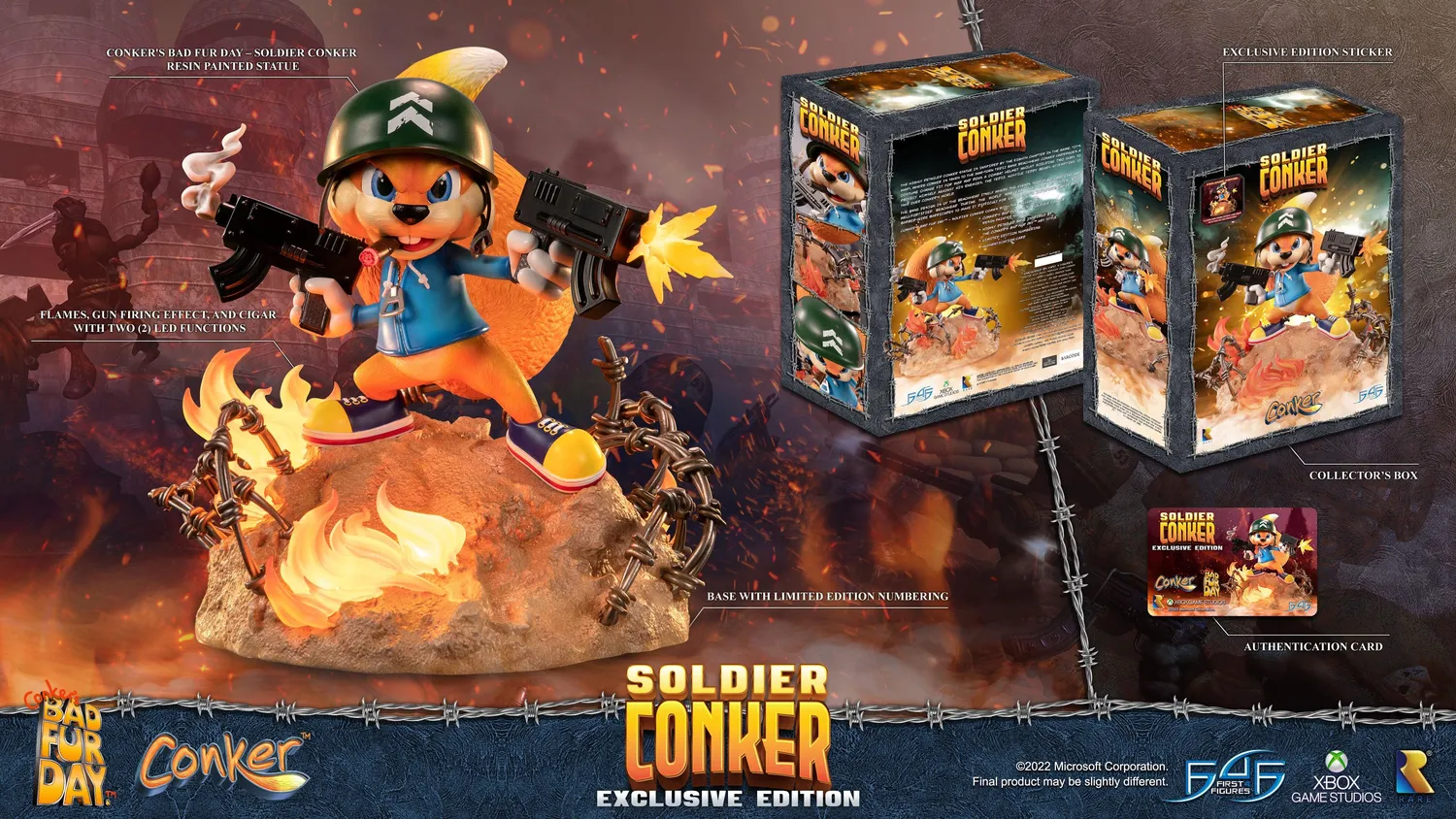 First 4 Figures Conker Soldier Conker statueta Exclusive LED