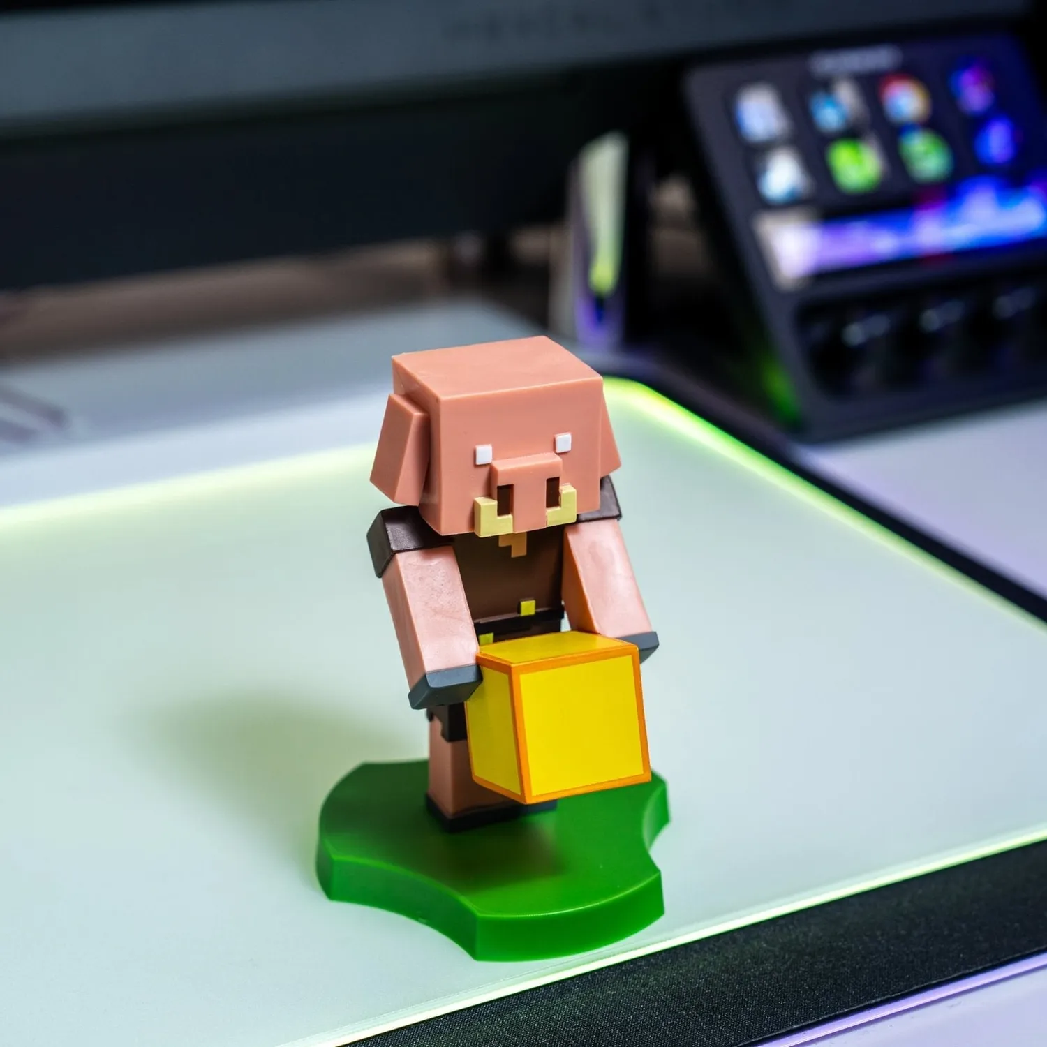 Exquisite Gaming Mini Cable Guys Piglin suport telefon roz