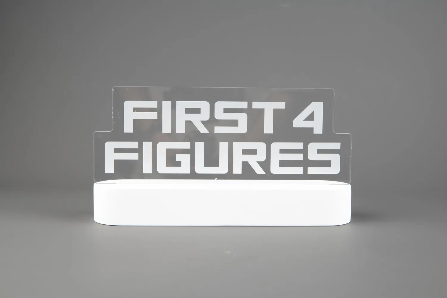 First 4 Figures F4F Logo Light lampă gaming Albă