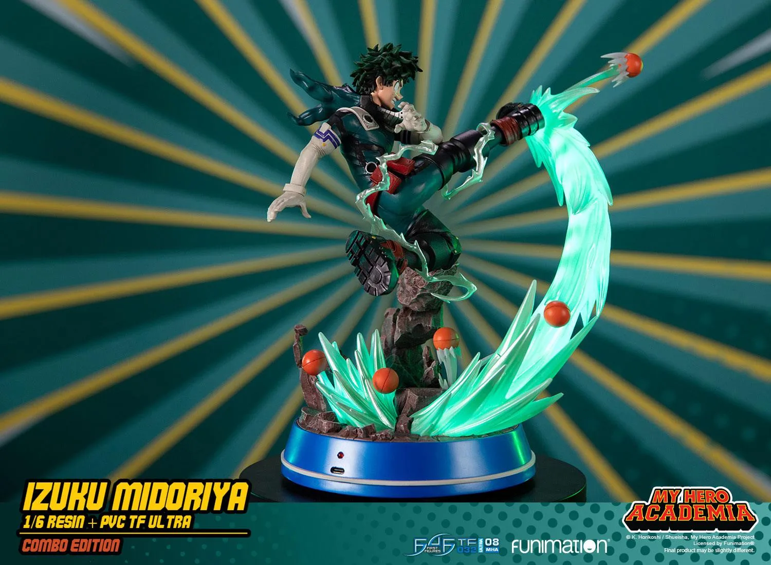 First 4 Figures My Hero Midoriya statuetă Exclusive Combo LED